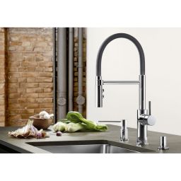 Blanco Catris-S Flexo bateria kuchenna stojąca chrom-czarna 525791