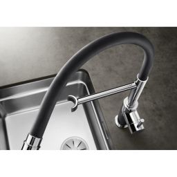 Blanco Catris-S Flexo bateria kuchenna stojąca chrom-czarna 525791