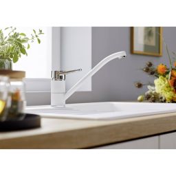 Blanco Wega II bateria kuchenna stojąca Silgranit biały/chrom 526408