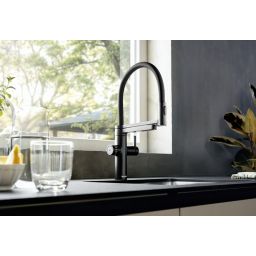 Blanco Evol-S Pro bateria kuchenna stojąca z podłączeniem do filtra wody czarny mat 526636