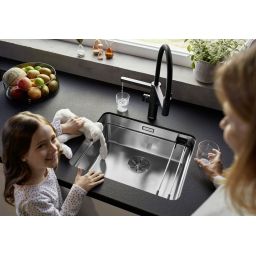 Blanco Evol-S Pro bateria kuchenna stojąca z podłączeniem do filtra wody czarny mat 526636