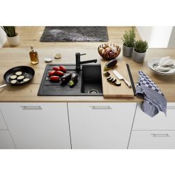 Blanco Kano-S bateria kuchenna stojąca czarny mat 526668