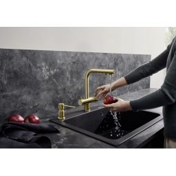 Blanco Fontas-S II Filter bateria kuchenna stojąca z podłączeniem do filtra wody złoty satynowy 526694