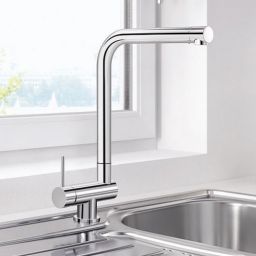Blanco Laressa-F bateria kuchenna stojąca podokienna chrom 521546