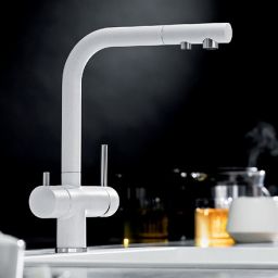 Blanco Fontas II bateria kuchenna stojąca chrom-biała 523134