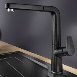 Blanco Avona-S bateria kuchenna stojąca Silgranit czarna 526170