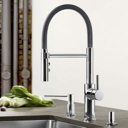 Blanco Catris-S Flexo bateria kuchenna stojąca chrom-czarna 525791