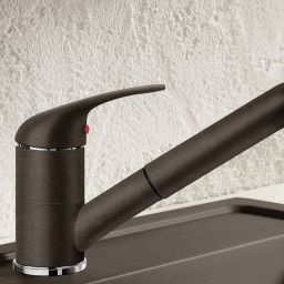 Blanco Daras-S bateria kuchenna stojąca Silgranit czarny mat/chrom 526153