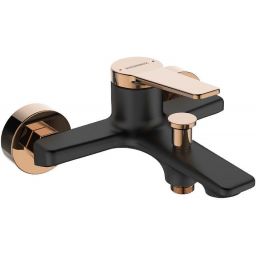 Kuchinox Alanis bateria wannowo-prysznicowa ścienna czarny/różowe złoto BQI810D