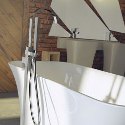Besco Modern II bateria wannowo-prysznicowa wolnostojąca chrom BW-MII-CH