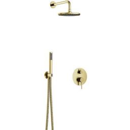 Besco Decco zestaw prysznicowy podtynkowy złoty szczotkowany BP-DII-ZS