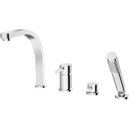 Besco Decco bateria wannowo-prysznicowa 4-otworowa chrom BW-D4-CH