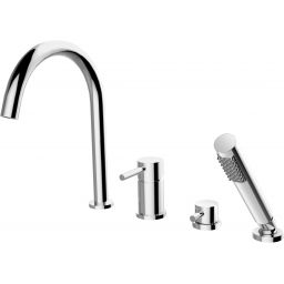 Besco Illusion bateria wannowo-prysznicowa 4-otworowa chrom BW-I4-CH