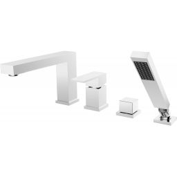 Besco Modern Varium bateria wannowo-prysznicowa 4-otworowa chrom BW-MV4-CH