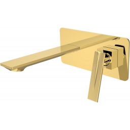 Besco Aspira bateria umywalkowa podtynkowa złoty połysk BU-AS-ZL