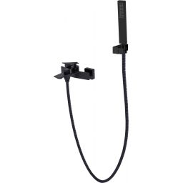 Besco Aspira bateria wannowo-prysznicowa ścienna czarny mat BW-AS-CZ