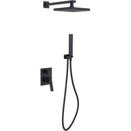 Besco Aspira I zestaw prysznicowy podtynkowy czarny mat BP-AI-CZ