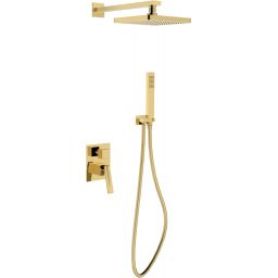 Besco Aspira I zestaw prysznicowy podtynkowy złoty BP-AI-ZL