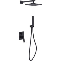 Besco Aspira II zestaw prysznicowy podtynkowy czarny mat BP-AII-CZ
