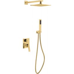Besco Aspira II zestaw prysznicowy podtynkowy złoty BP-AII-ZL