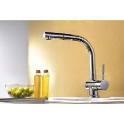 Blue Water Lira bateria kuchenna z wyciąganą wylewką chrom