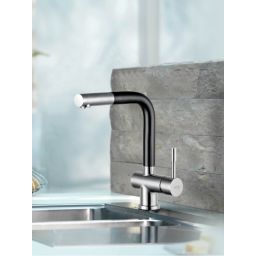 Blue Water Corsa bateria kuchenna z wyciąganą wylewką inox czarny mat