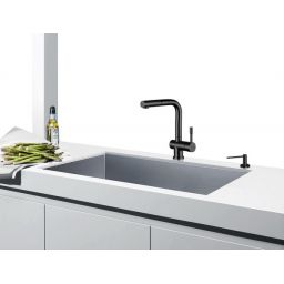 Blue Water Corsa bateria kuchenna z wyciąganą wylewką stal nierdzewna czarna