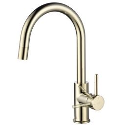 Blue Water Plaza bateria kuchenna stojąca z wyciąganą wylewką złoty połysk