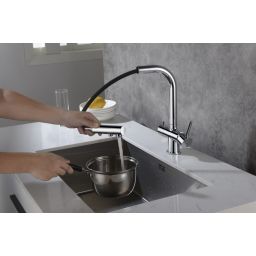 Blue Water Apala bateria kuchenna z podłączeniem wody filtrowanej chrom