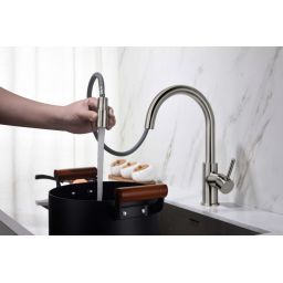 Blue Water Plaza bateria kuchenna stojąca z wyciąganą wylewką stalowa