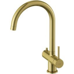 Blue Water Eden bateria kuchenna stojąca z podłączeniem wody filtrowanej mosiądz antyczny