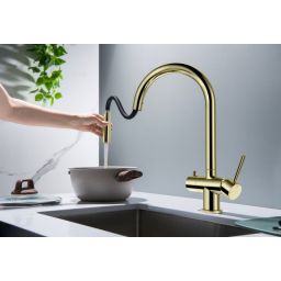 Blue Water Cyrus bateria kuchenna stojąca złota