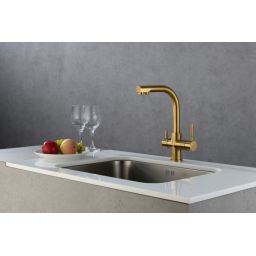 Blue Water Alabama bateria kuchenna stojąca złoty szczotkowany