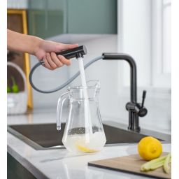 Blue Water Corsa bateria kuchenna stojąca podokienna inox czarna stal