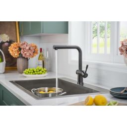 Blue Water Corsa bateria kuchenna stojąca podokienna inox czarna stal