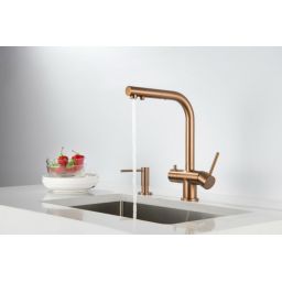 Blue Water Apala bateria kuchenna stojąca z podłączeniem wody filtrowanej miedź