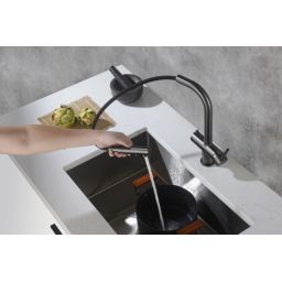 Blue Water Apala bateria kuchenna z podłączeniem wody filtrowanej grafit