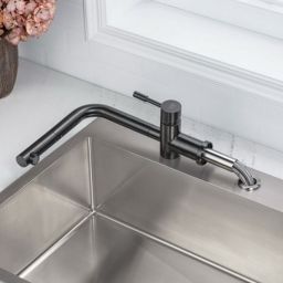 Blue Water Corsa bateria kuchenna stojąca podokienna inox czarna stal