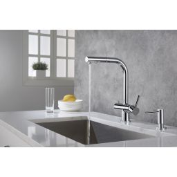 Blue Water Apala bateria kuchenna z podłączeniem wody filtrowanej chrom