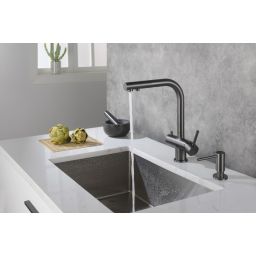 Blue Water Apala bateria kuchenna z podłączeniem wody filtrowanej grafit gun metal