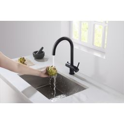 Blue Water Eden bateria kuchenna stojąca z podłączeniem wody filtrowanej czarny mat