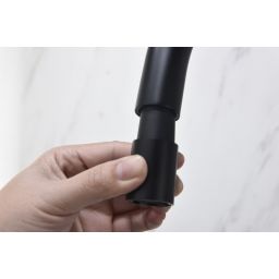 Blue Water Plaza bateria kuchenna stojąca z wyciąganą wylewką czarny mat