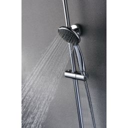 Blue Water Rogo zestaw wannowo-prysznicowy z deszczownicą chrom ROG-ZWPN.500C