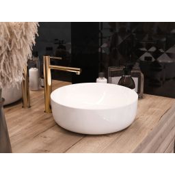 Corsan Lugo bateria umywalkowa stojąca wysoka złoty połysk CMB7512GL