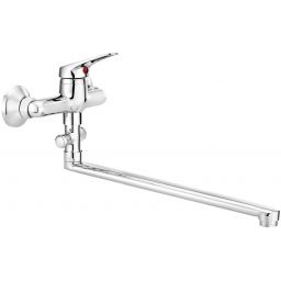 Deante Neo Lobo bateria umywalkowa ścienna chrom BYU056M