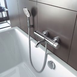 Duravit C.1 bateria wannowo-prysznicowa ścienna termostatyczna chrom C15220000010