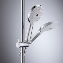 Duravit C.1 zestaw prysznicowy ścienny z deszczownicą chrom C14280007010