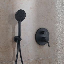 Duravit C.1 bateria wannowo-prysznicowa podtynkowa czarny mat C14210012046