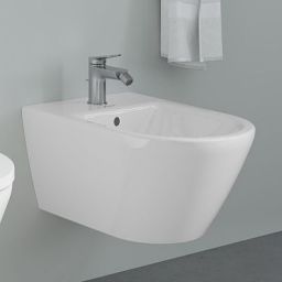 Duravit Wave bateria bidetowa stojąca stal nierdzewna szczotkowana WA2400001070