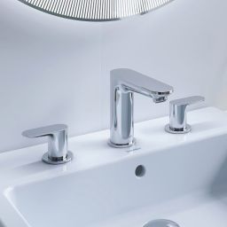Duravit Wave bateria umywalkowa stojąca 3-otworowa chrom błyszczący WA1060005010